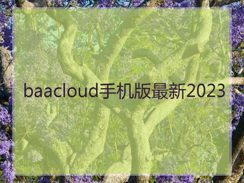 baacloud手机版最新2023
