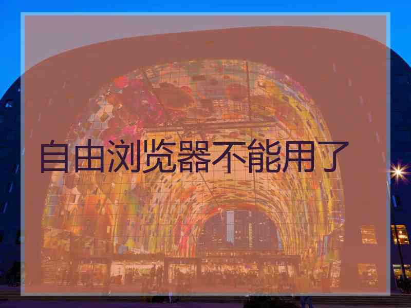 自由浏览器不能用了