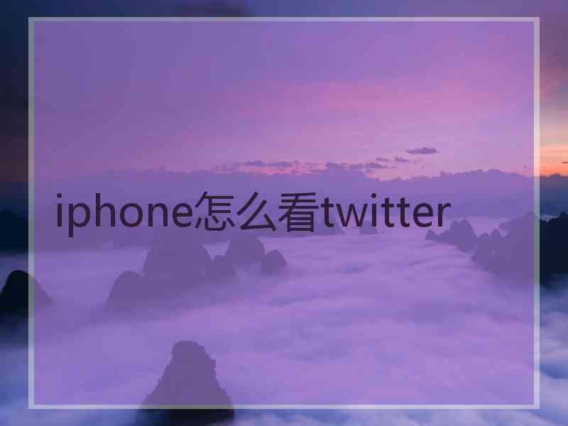 iphone怎么看twitter