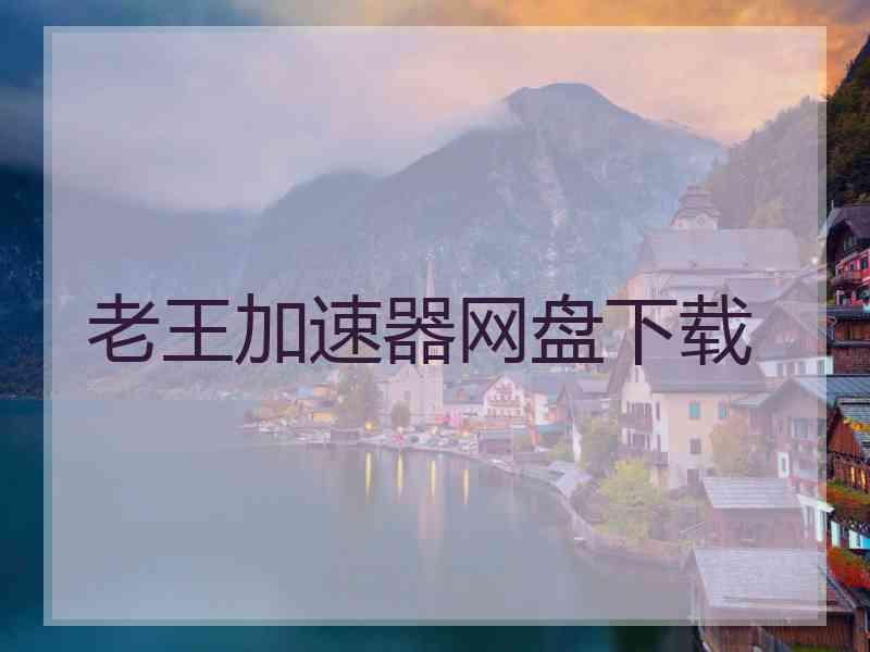 老王加速器网盘下载