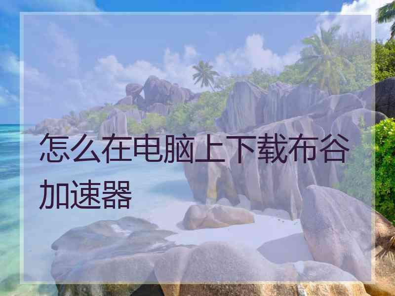 怎么在电脑上下载布谷加速器