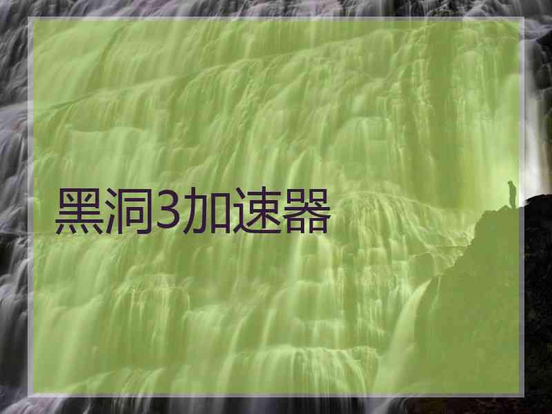 黑洞3加速器
