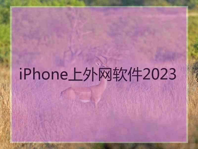 iPhone上外网软件2023