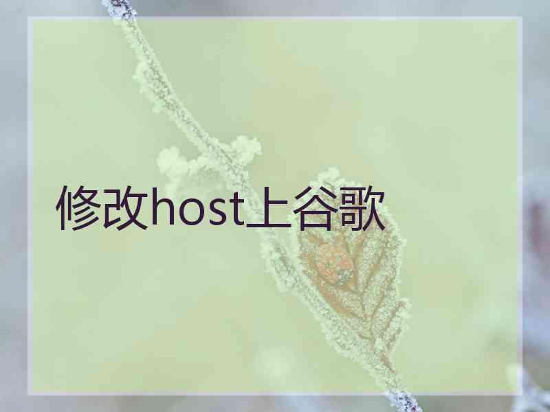 修改host上谷歌