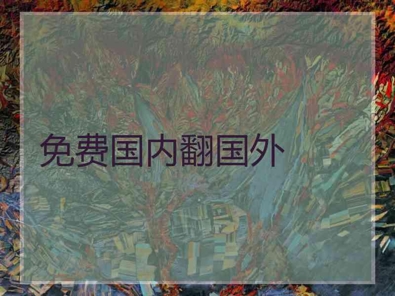 免费国内翻国外