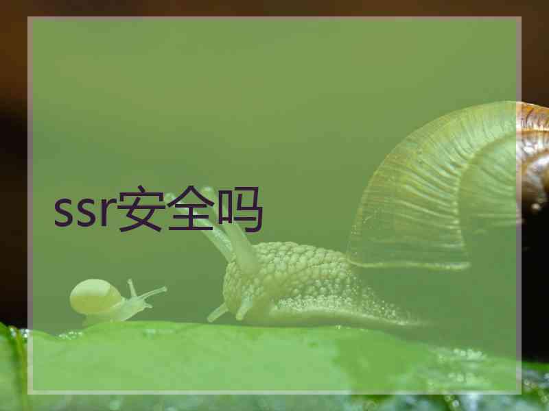 ssr安全吗