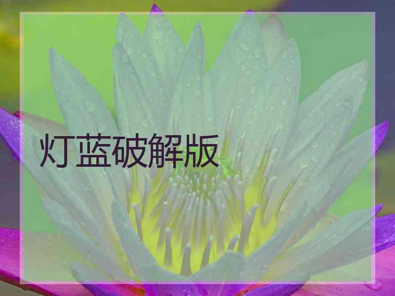 灯蓝破解版