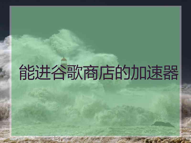 能进谷歌商店的加速器
