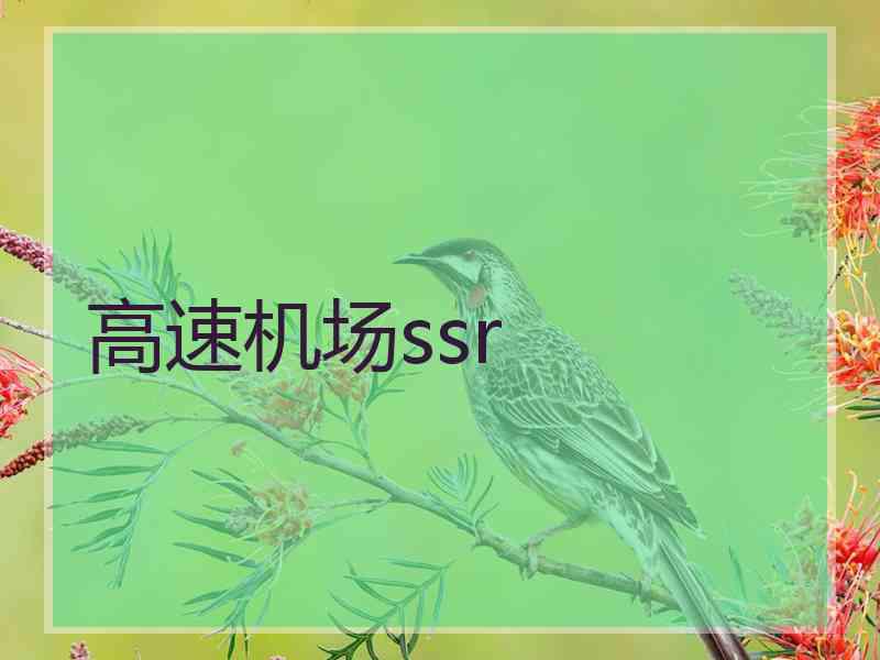 高速机场ssr
