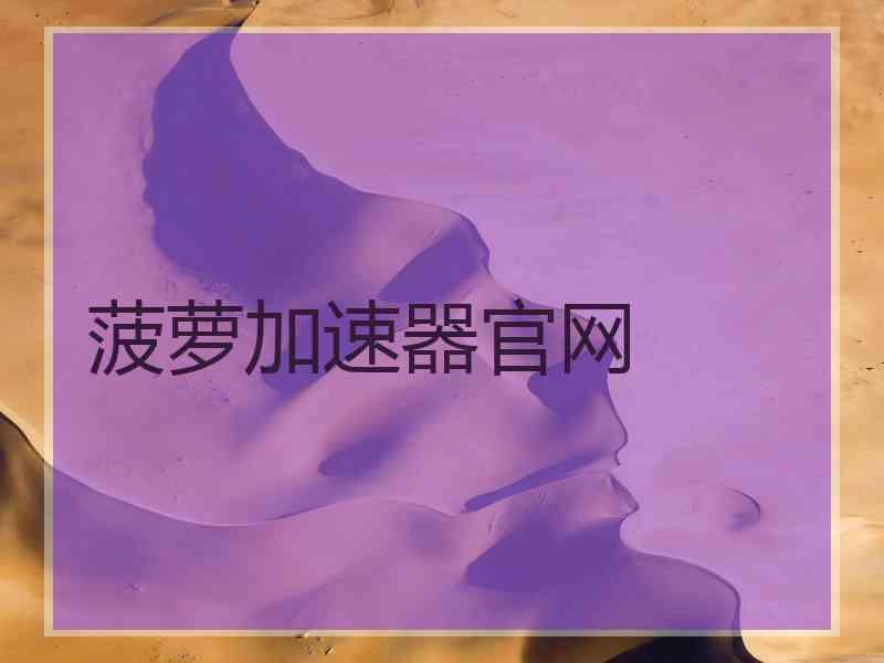 菠萝加速器官网