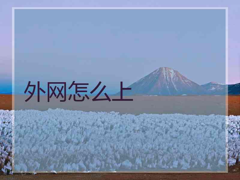 外网怎么上