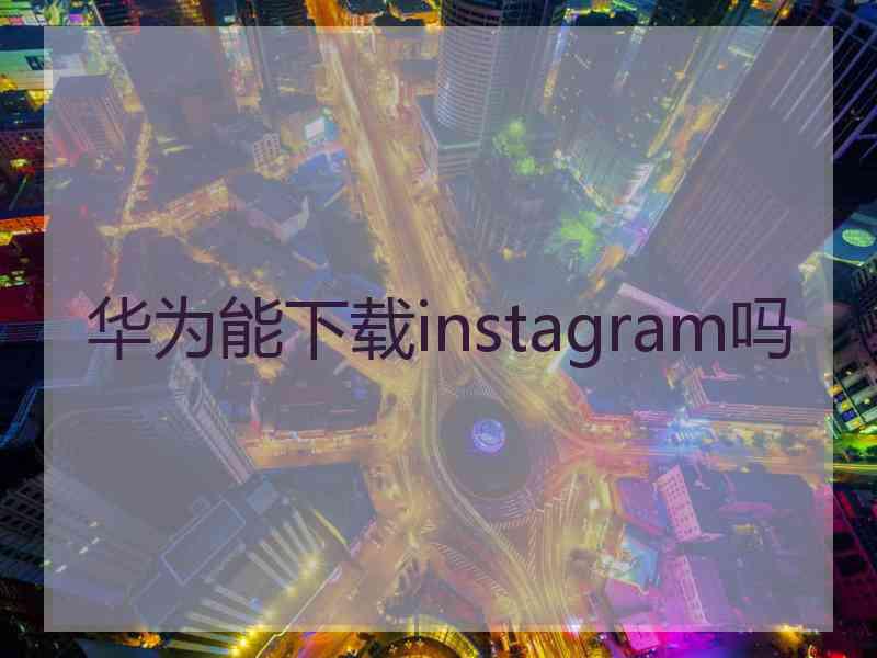 华为能下载instagram吗