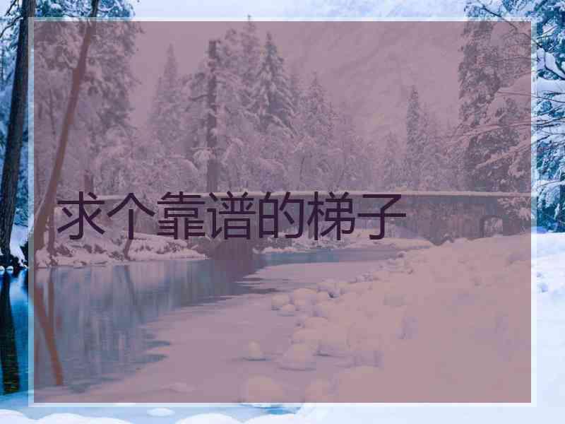 求个靠谱的梯子