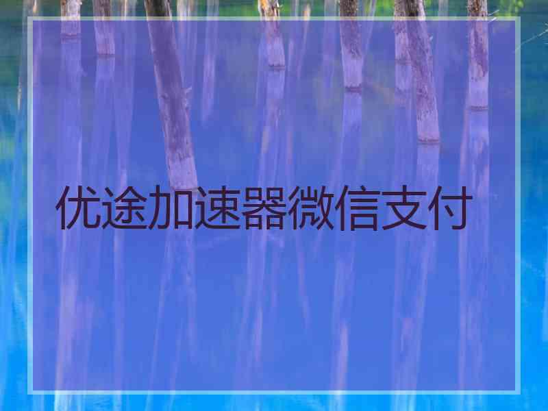 优途加速器微信支付