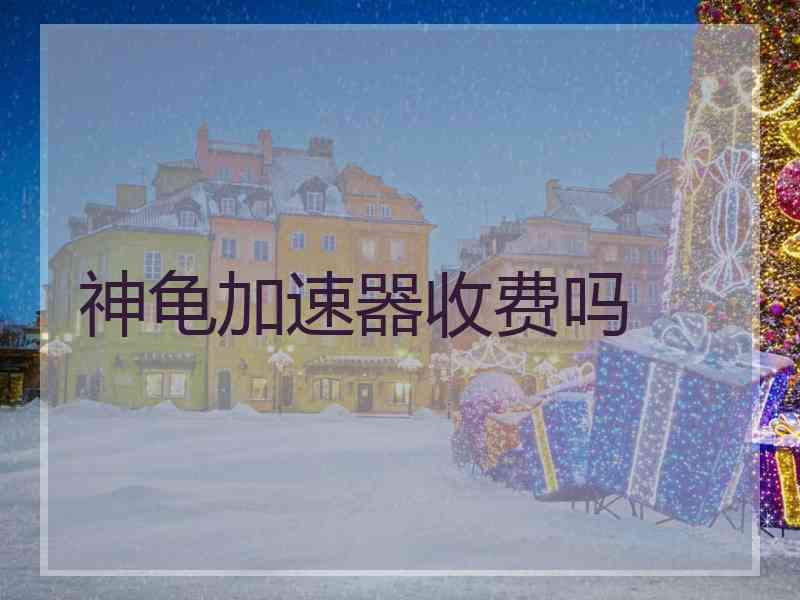 神龟加速器收费吗