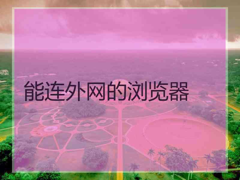 能连外网的浏览器
